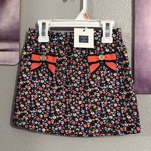 Janie and jack skirt size 2T cotton corduroy floral lined new